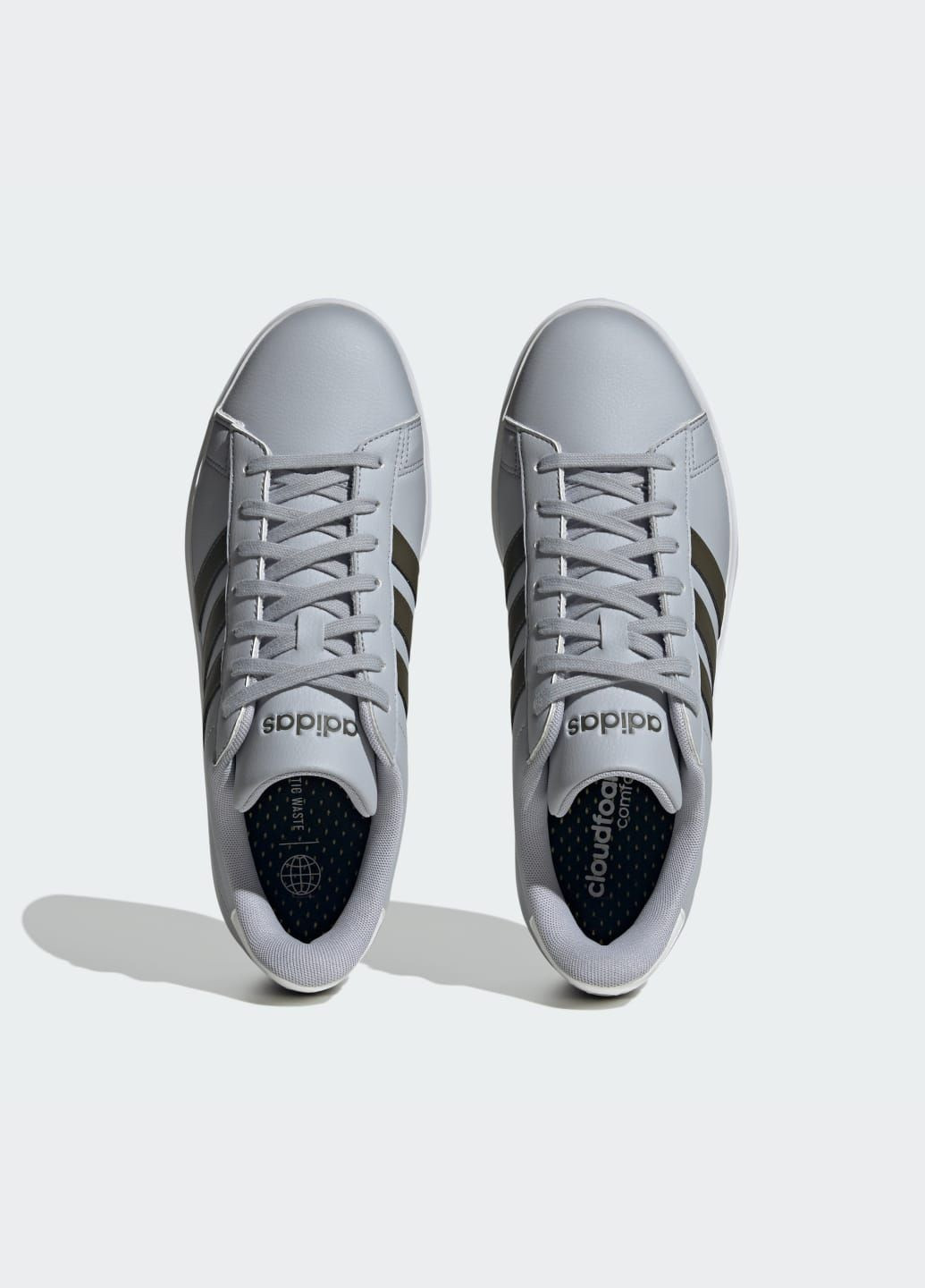 Серые летние кроссовки grand court 2.0 adidas