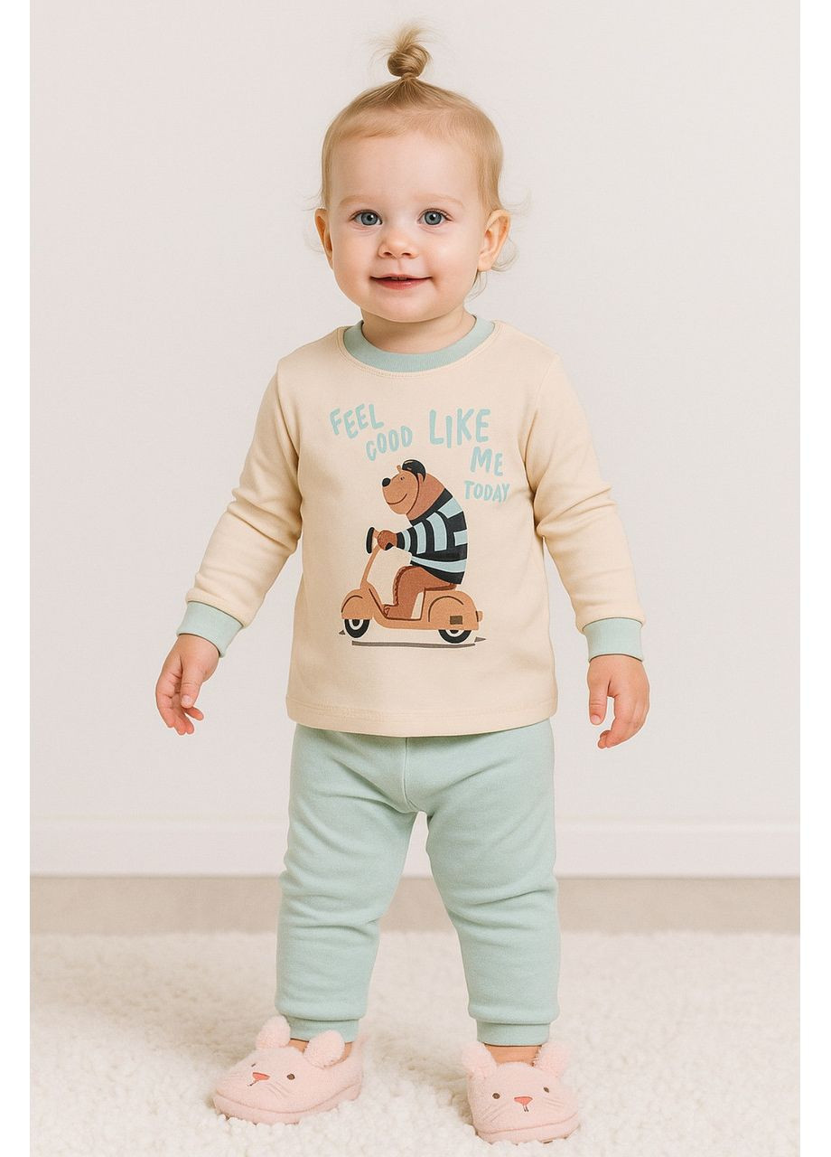 Бежевая детская пижама, на 2 года Kids