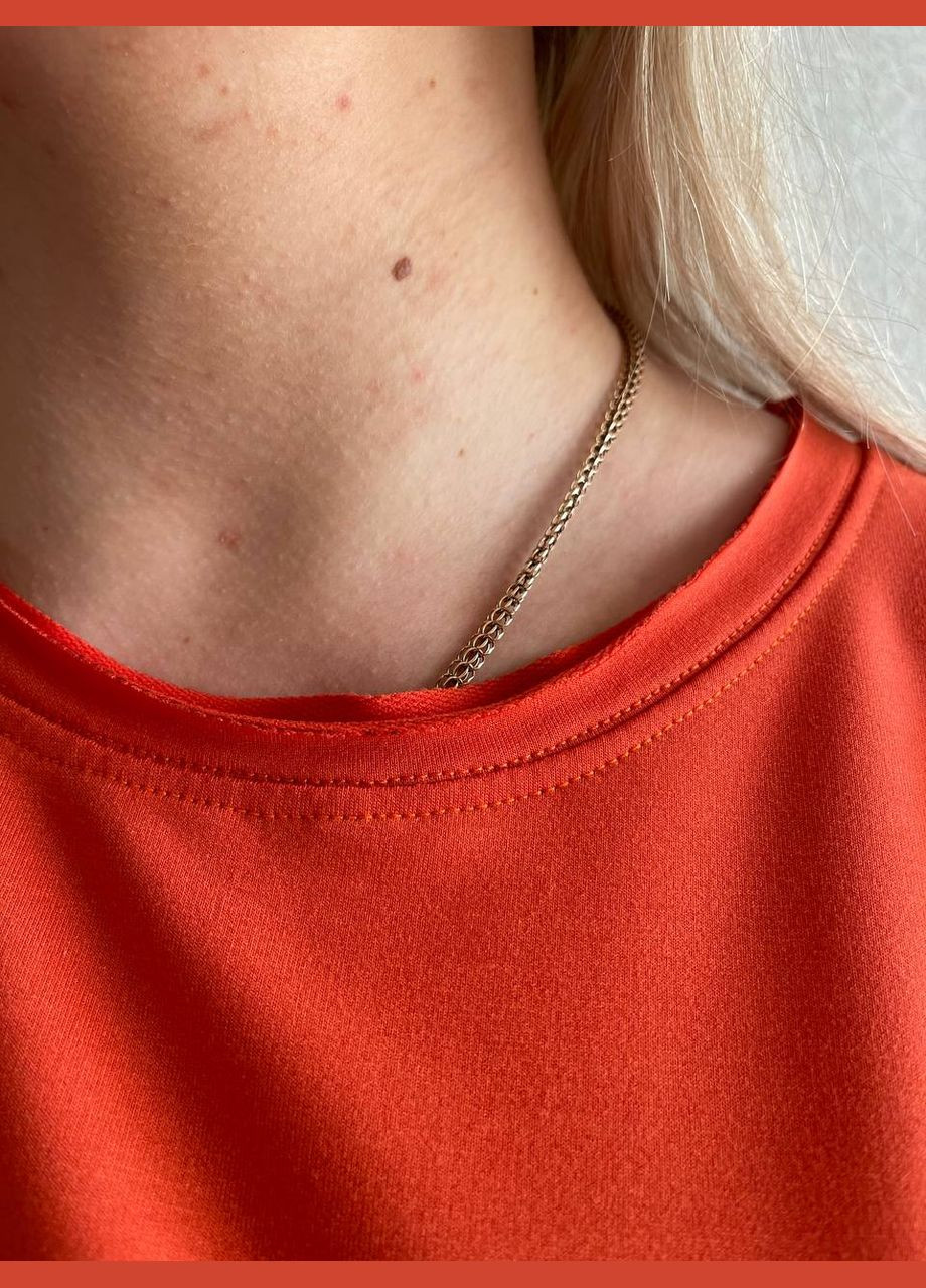 Женская футболка оверсайз коралловая Capricious 148 - (337515085)