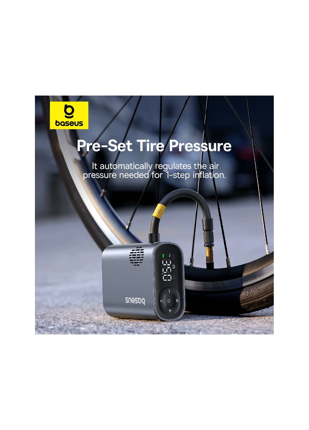 Автомобильный насос Portable Bike Pump Cosmic Black Baseus PrimeTrip Series (378307106)