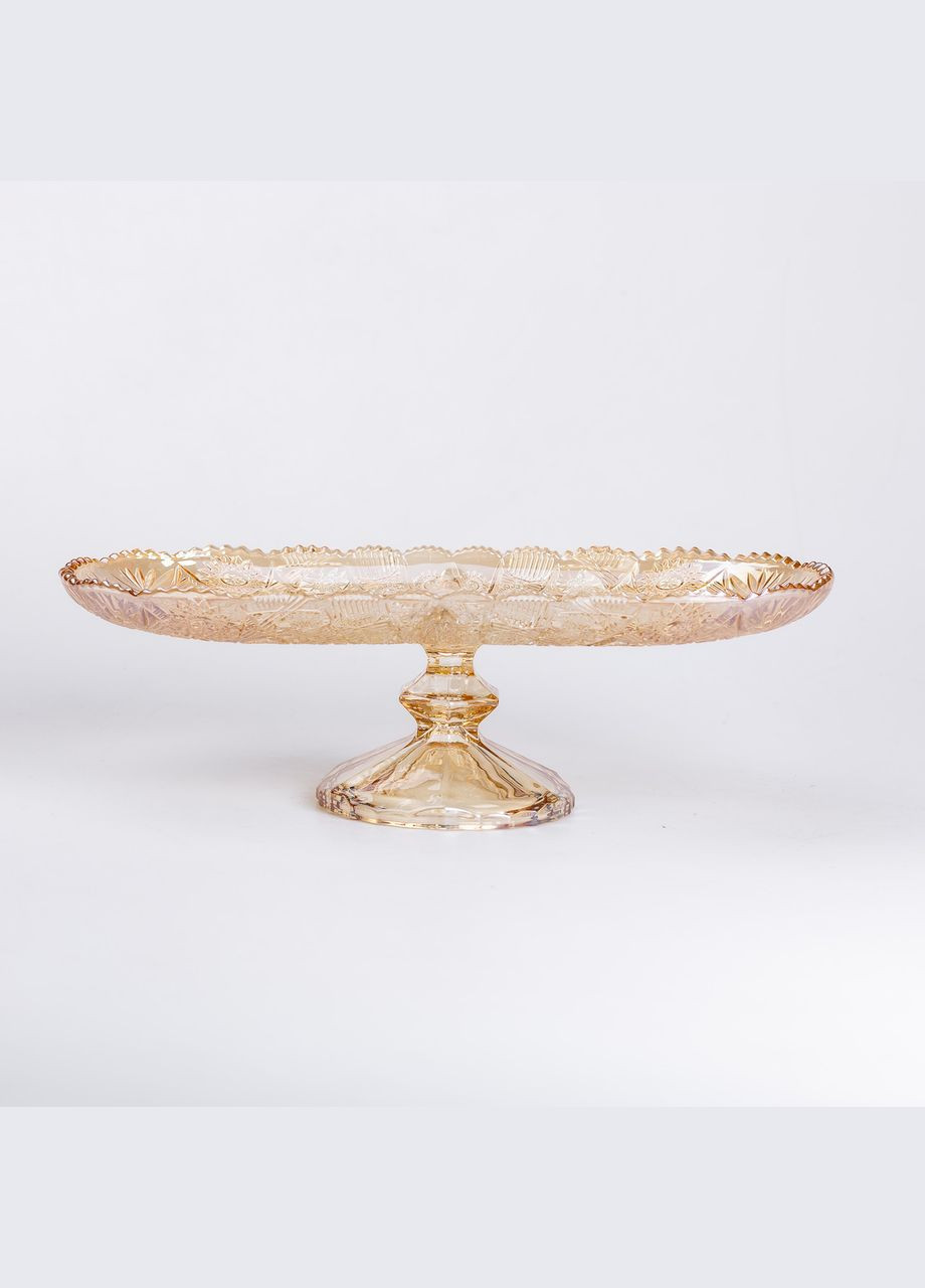 Фруктовая стеклянная на ножке 33.5х15х10.5 см овальная ваза для фруктов Yiwu (322654141)