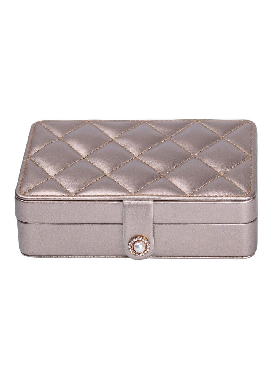 Шкатулка для украшений из эко кожи 16×11×4.7 см органайзер для ювелирных изделий HP-5-30GOLD Yiwu (370801400)