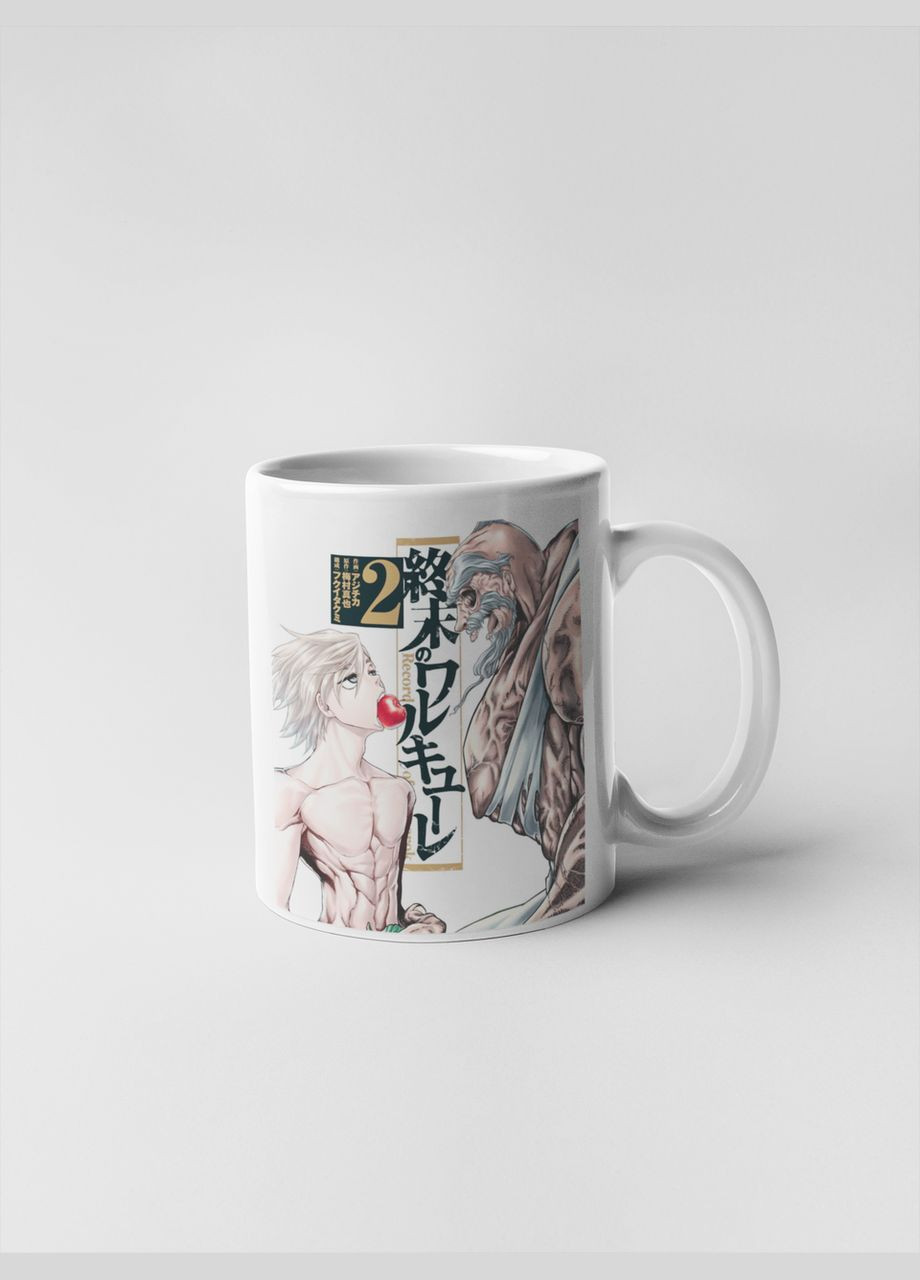 Белая кружка (чашка) с аниме принтом "Record of Ragnarok Повесть о конце света Adam Адам Zeus Зевс" Push IT Кавун Чашка (316114471)