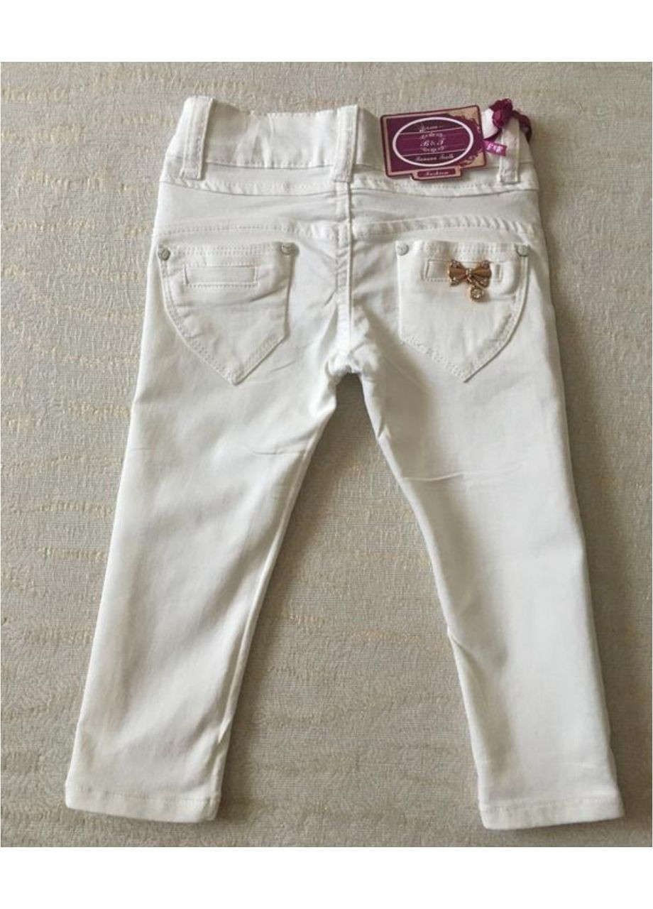 Білі джинси для дівчинки 92-116 No Brand (369735360)