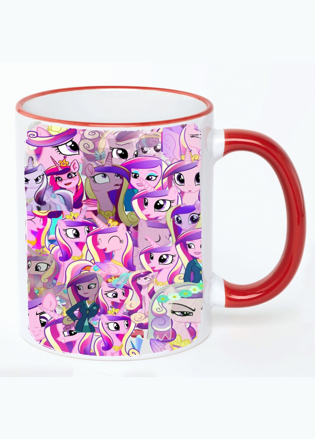 Чашка с детским рисунком (кружка, кружка) #0278 Белая с Красной ручкой 330 мл No Brand (322715819)