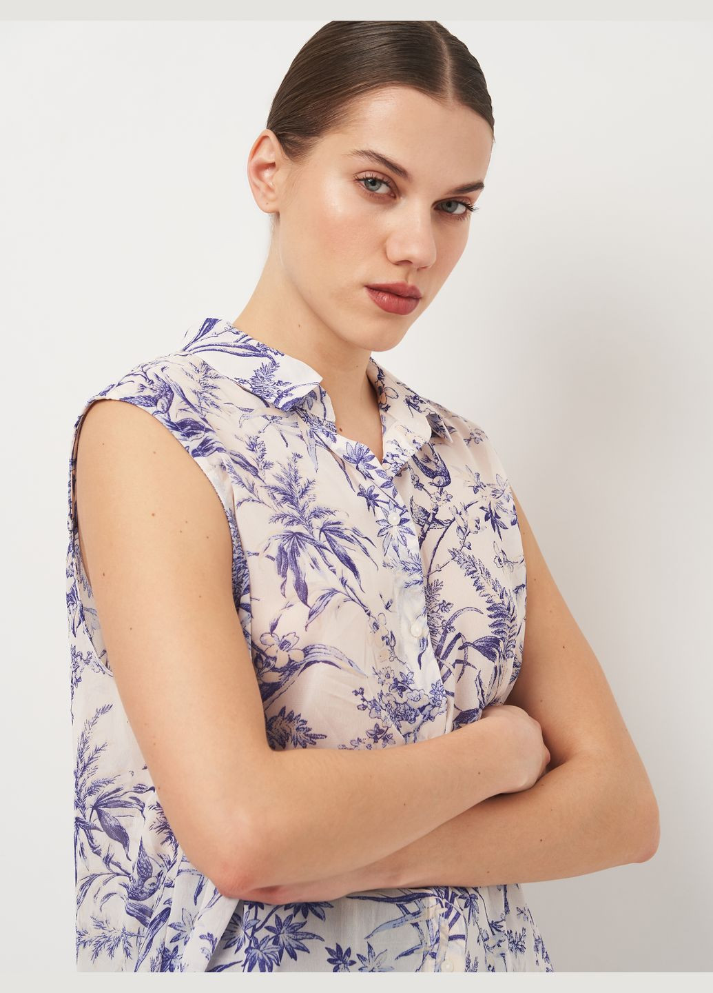 Молочная блуза H&M