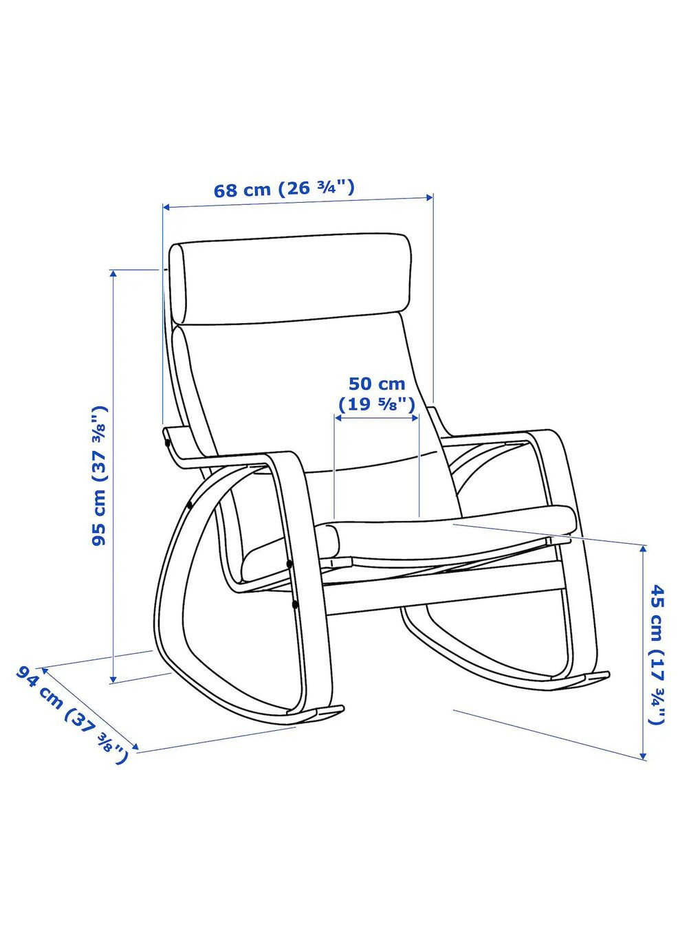 Кріслогойдалка ІКЕА POANG / HAVERODAL (s99463647) IKEA (278406594)