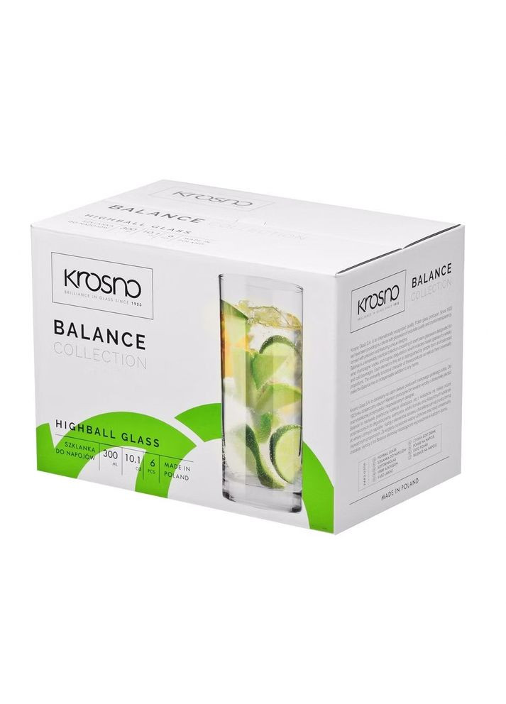 Набор стаканов высоких BALANCE 300мл х 6шт (KROS-788234) Krosno (317352132)