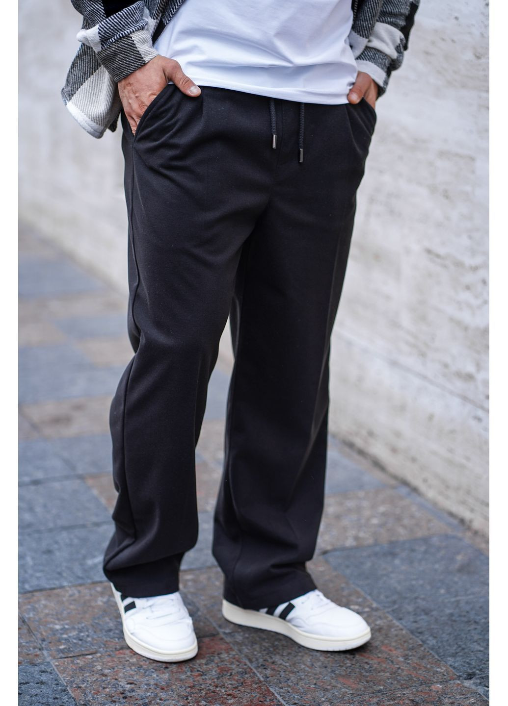 Черные повседневный, классические, кэжуал зимние классические, прямые брюки Teamv