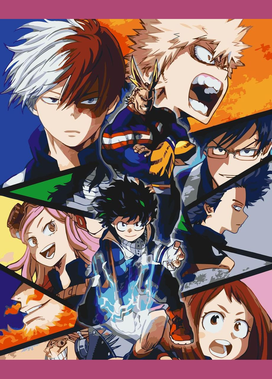 Картина по номерам Аниме, Моя геройская академия 40*50 см Оригами LW 31290 pbn-a Origami (322142152)