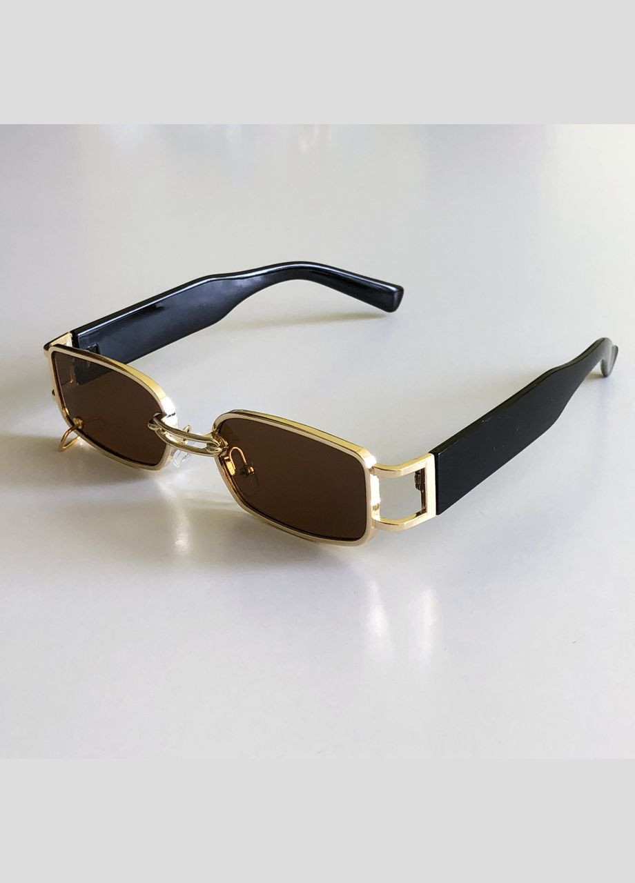 Трендові сонцезахисні окуляри з кільцем-пірсингом (4-136) No Brand (313286183)