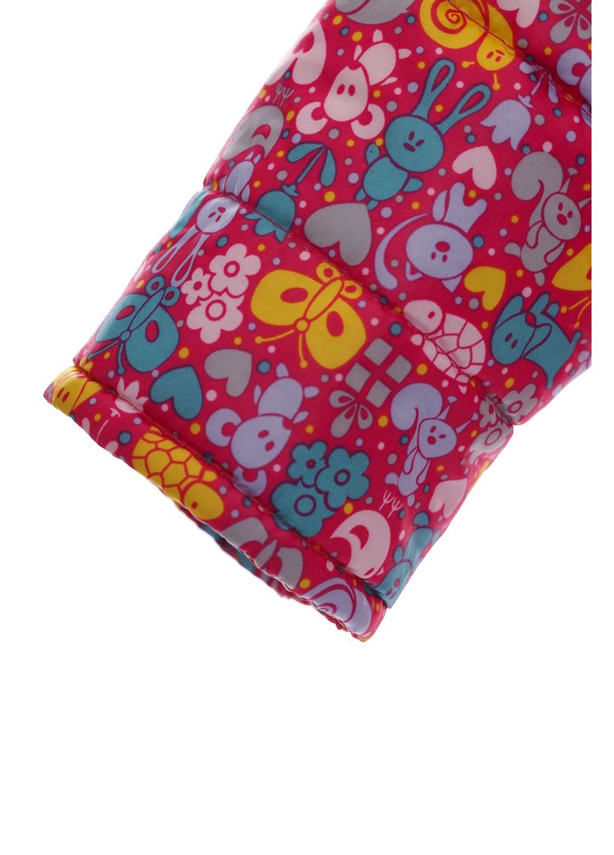 Красный зимний комбинезон на синтепоне для девочки с принтом животных евро ноль малиновый 86 см (27718) BABYKROHA