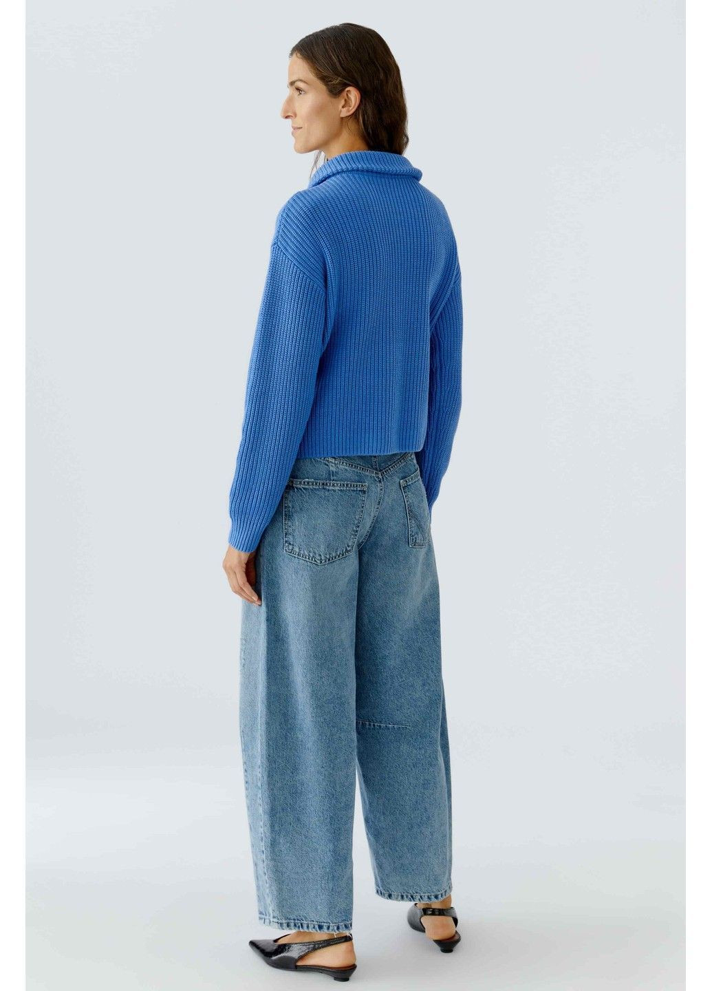 Синій демісезонний жіночий светр синій джемпер Oui