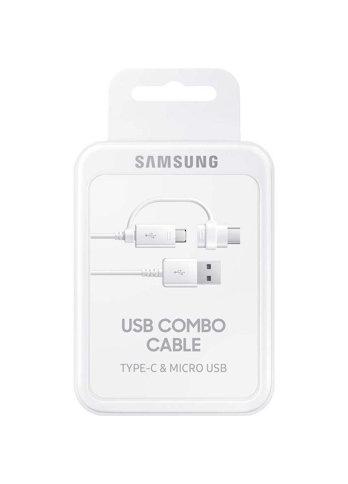 Кабель Combo USB TypeA – microUSB + USB Type-C 1.5 м White (EP-DG930DWEGRU) Samsung (306581218)