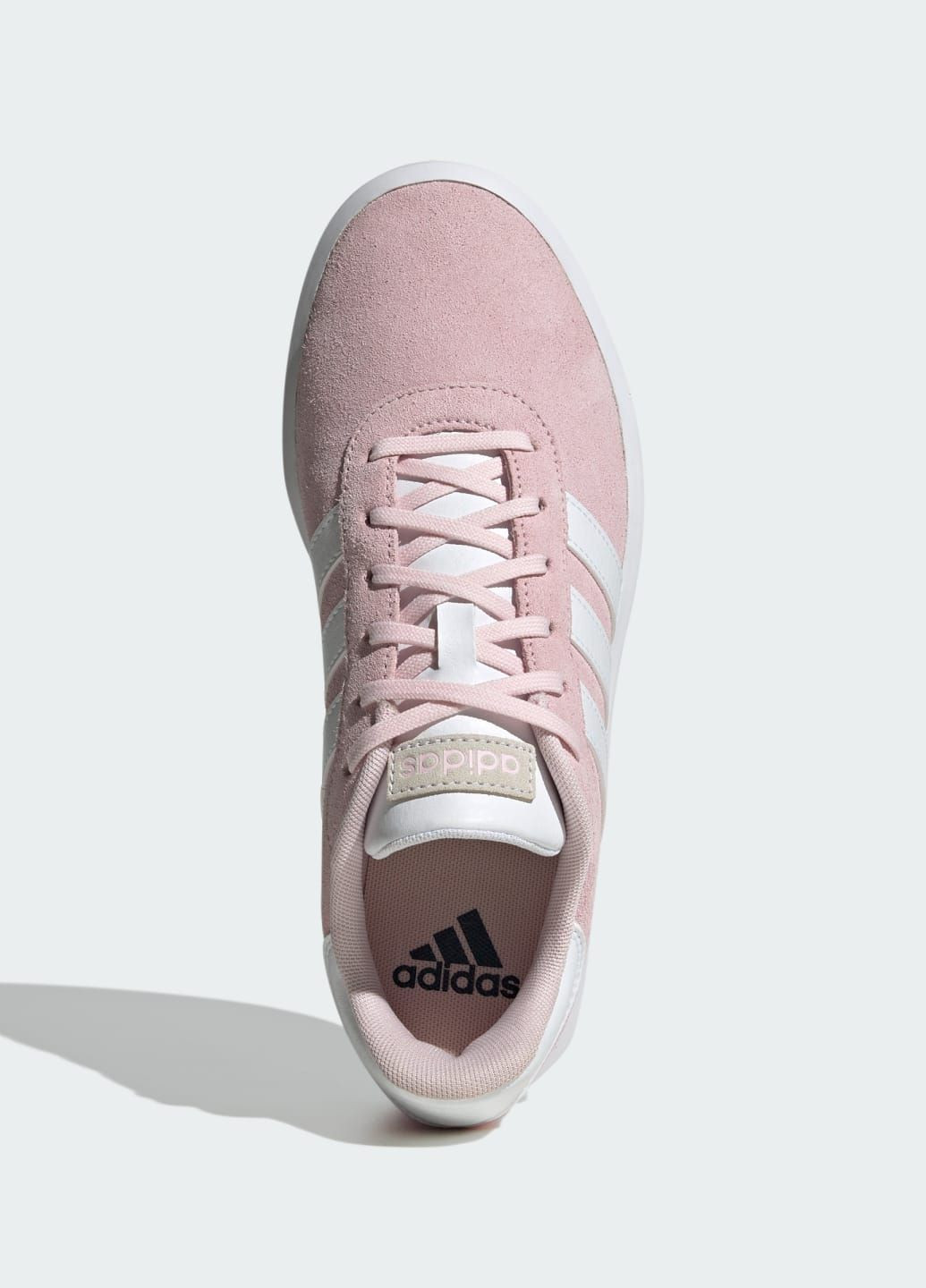 Розовые всесезонные кроссовки court silk adidas
