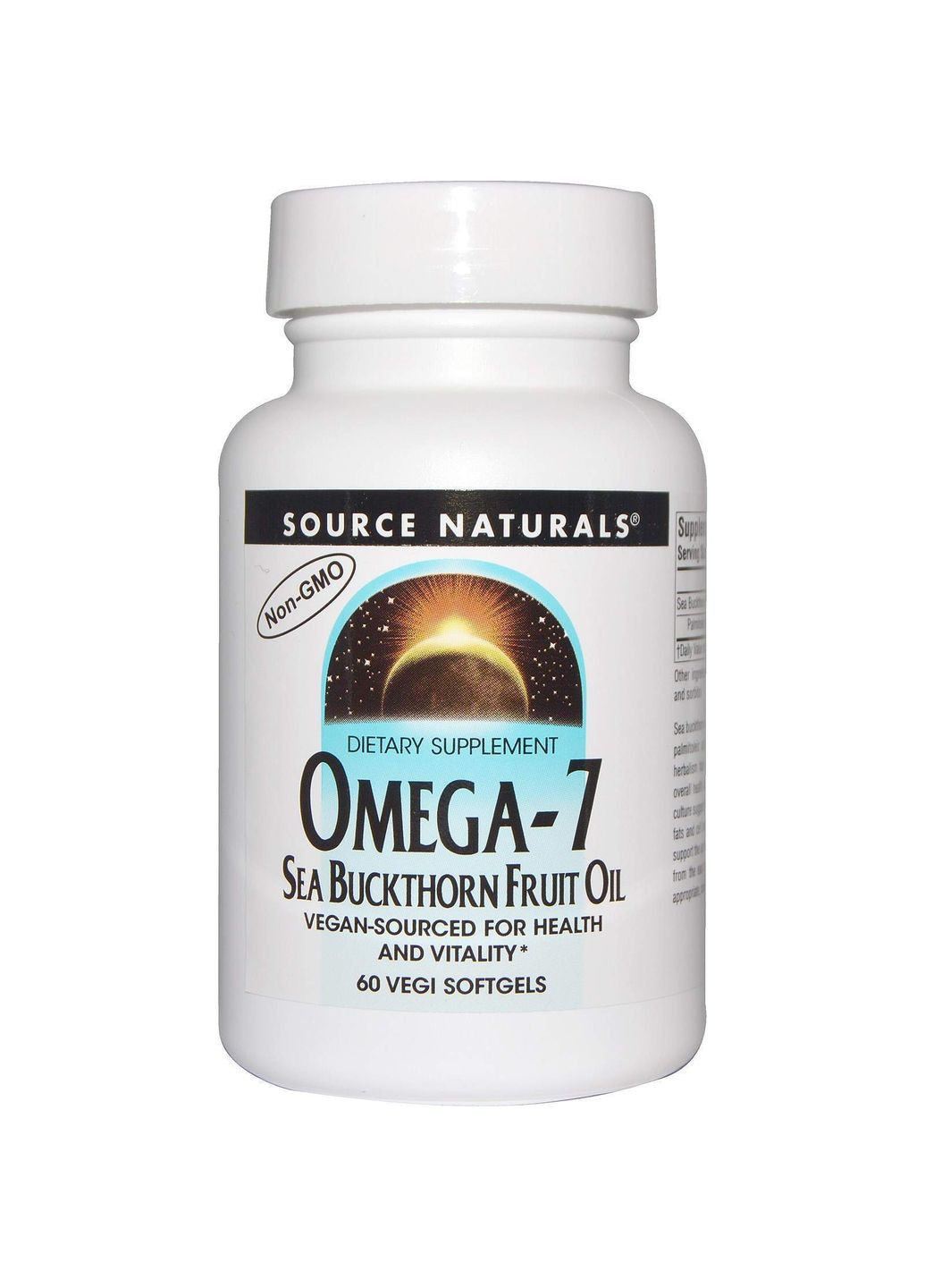 Омега 7 облепиха, Omega-7, Seabuckthorn Oil,, 60 капсул Source Naturals (356180160)