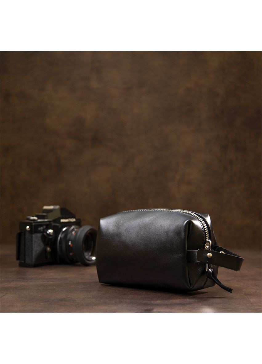 Шкіряна глянсова чоловіча косметичка 11413 Grande Pelle (366881234)