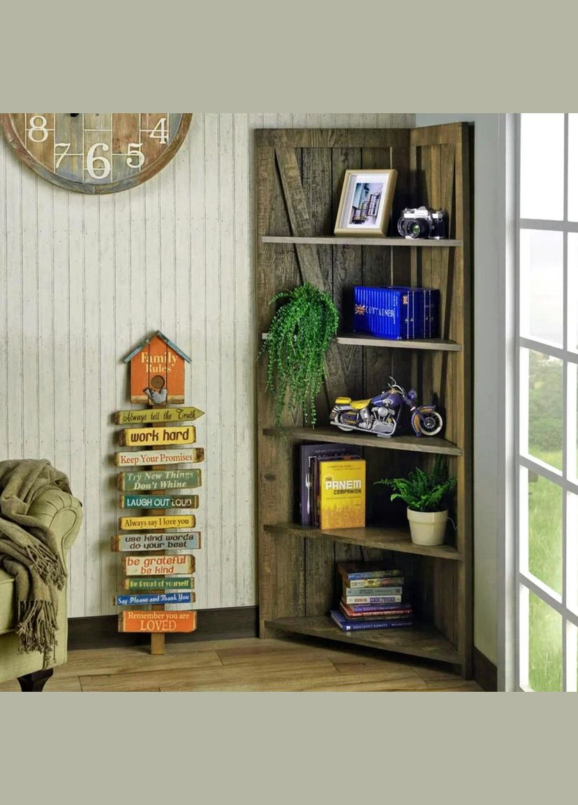 Стелаж кутовий з дерева Вудвейл мускат (УСП-002707) No Brand (327845614)