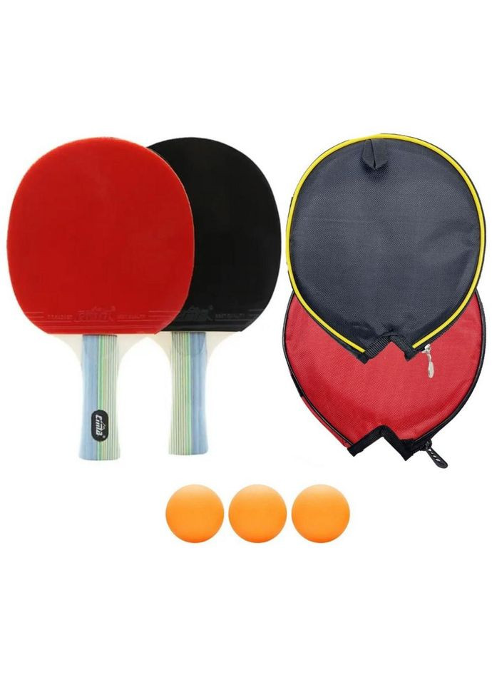 Набор для настольного тенниса Cima NE-CM-10, 2 ракетки с чехлами, 3 шарика No Brand (330605058)
