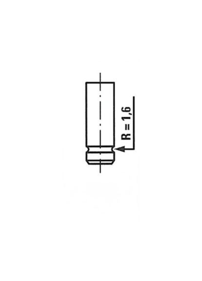Клапан двигателя IN MITSUBISHI 2.5TD 4D56T, KIA D4BH 40X8X130.2 95- R6102/BMNT Freccia (366192538)