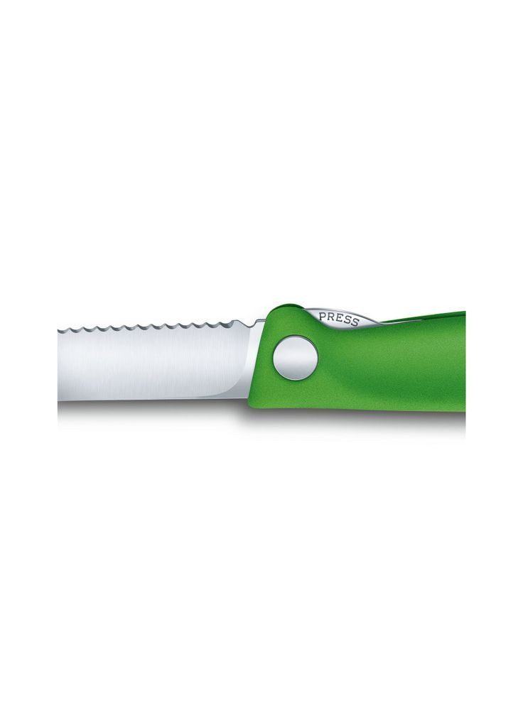 Кухонний ніж (m375468) Victorinox SwissClassic Foldable Paring 11 см Serrated Green (366565857)