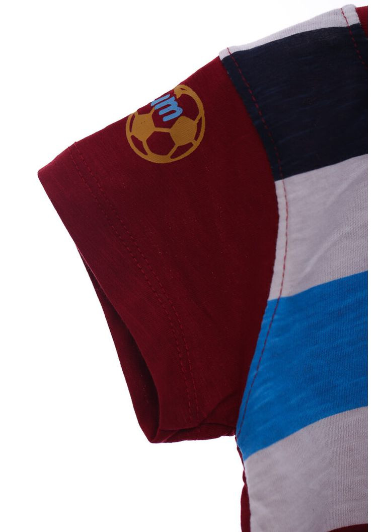 Футболка для хлопчика трикотажна в смужку червона 104 см (38067) BABYKROHA (315721361)