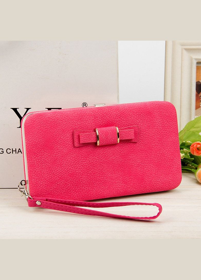 Модний жіночий клатч з персиковим бантиком.(BRT) Brettani (336552288)