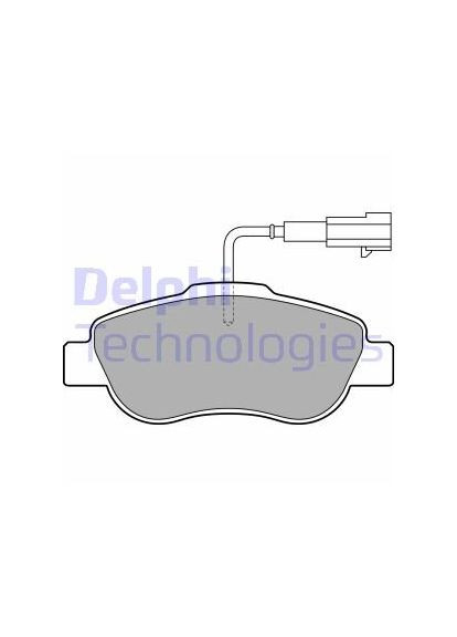 Комплект тормозных колодок из 4 шт. дисков Delphi (362145492)