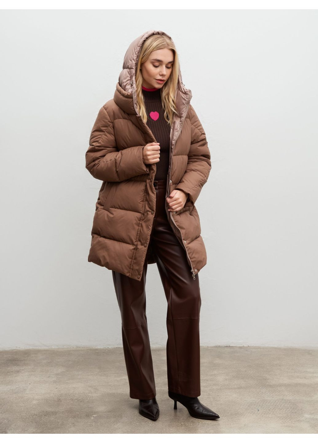 Комбинированная демисезонная куртка 0800332412al светло коричневый Alvo