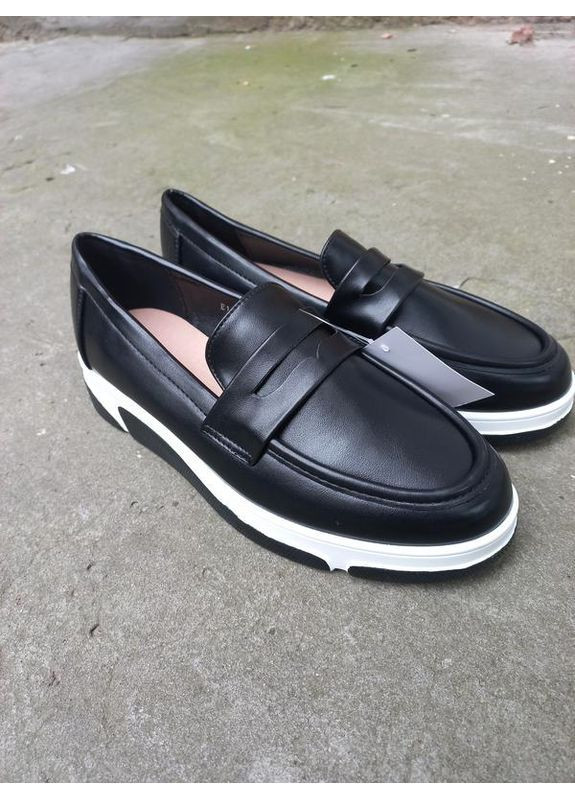 Loretta Лофери жіночі чорні лофери чорний з штучна шкіра, китай — демісезон (372492442)