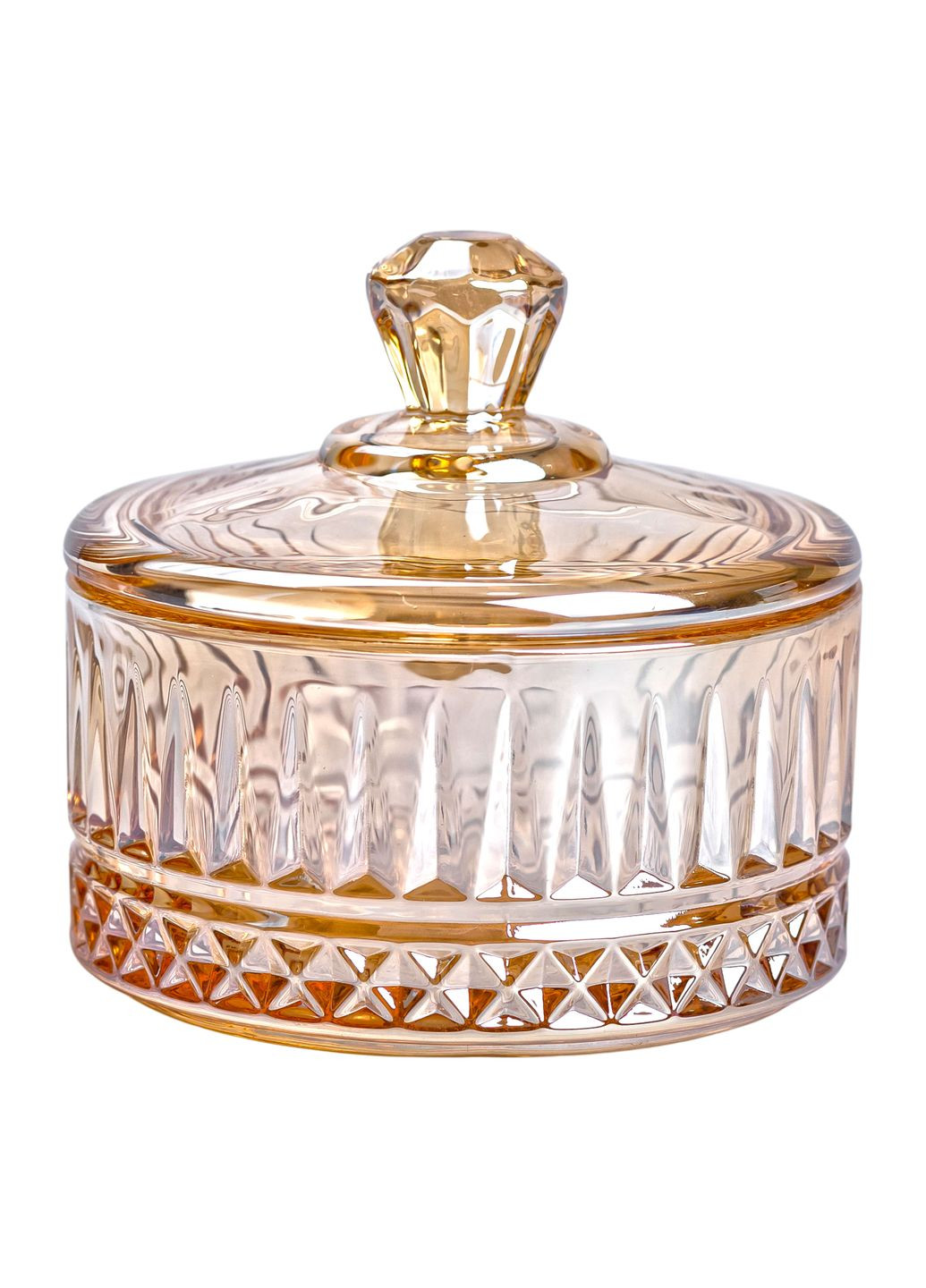 Конфета с крышкой стеклянная ребристая, Yiwu (323231365)