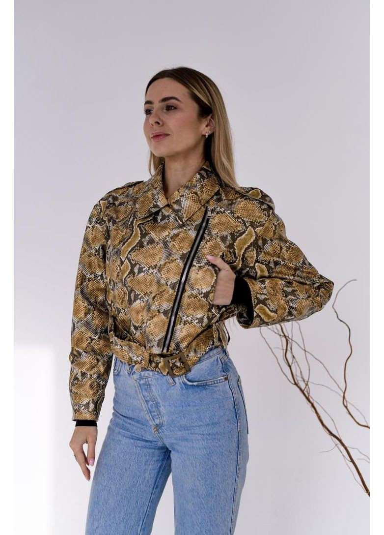 Комбинированная демисезонная женская косуха стильная модная весна осень стиль украинское производство No Brand