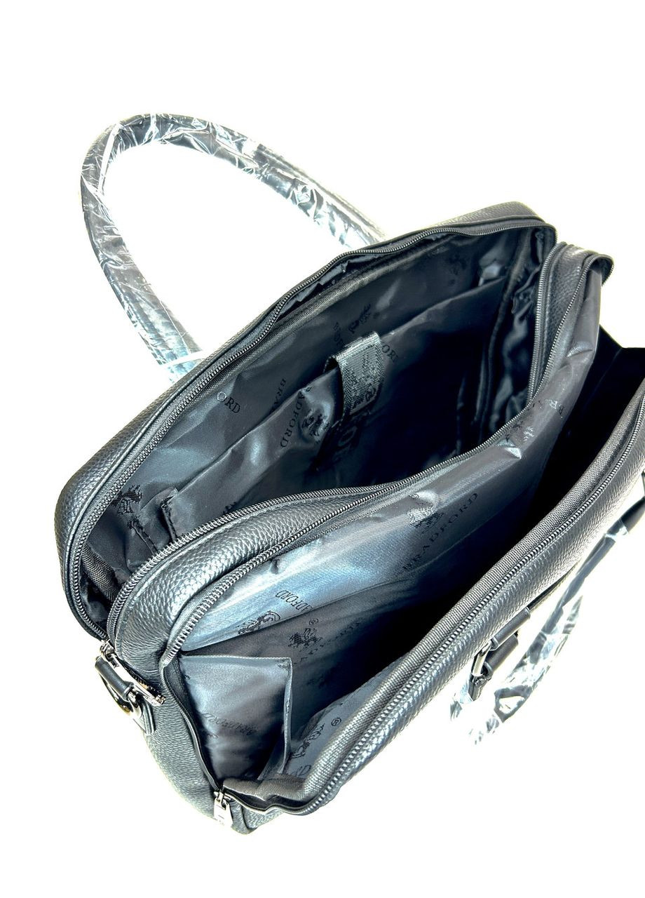 Чоловіча сумка з еко-шкіри Bradford 8922-5 чорна 27 х 38 х 7 No Brand (371681989)