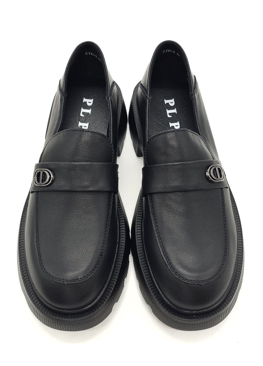 Женские туфли черные кожаные PP-19-7 23 см(р) PL PS