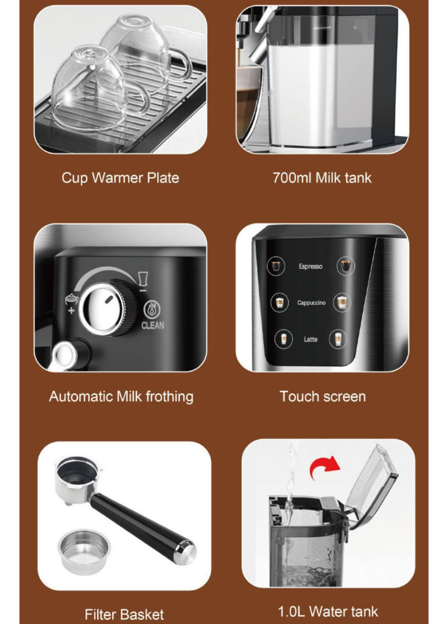 Кавомашина ріжкова еспресо 1350W Sokany SK-04027 (317311957)