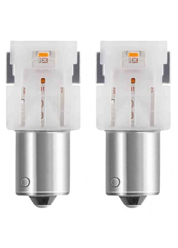 Комплект світлодіодних ламп 7507DYP-02B PY21W 12V BAU15s Amber 2 шт. blister Osram (361869248)