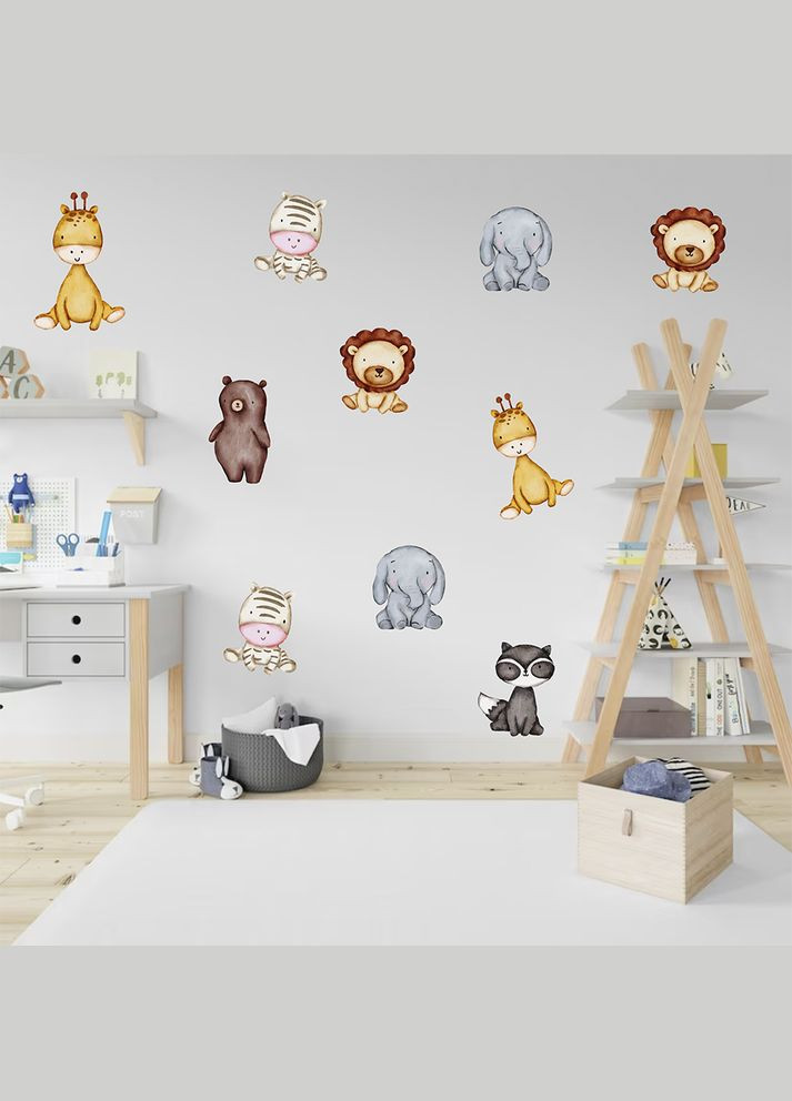 Вінілова інтер'єрна на стіну, шпалери та інші поверхні "Тварини. Звірі. Звірята" з Кавун наклейка (316189711)