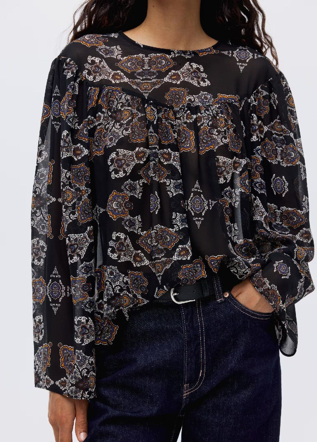 Комбинированная блуза H&M