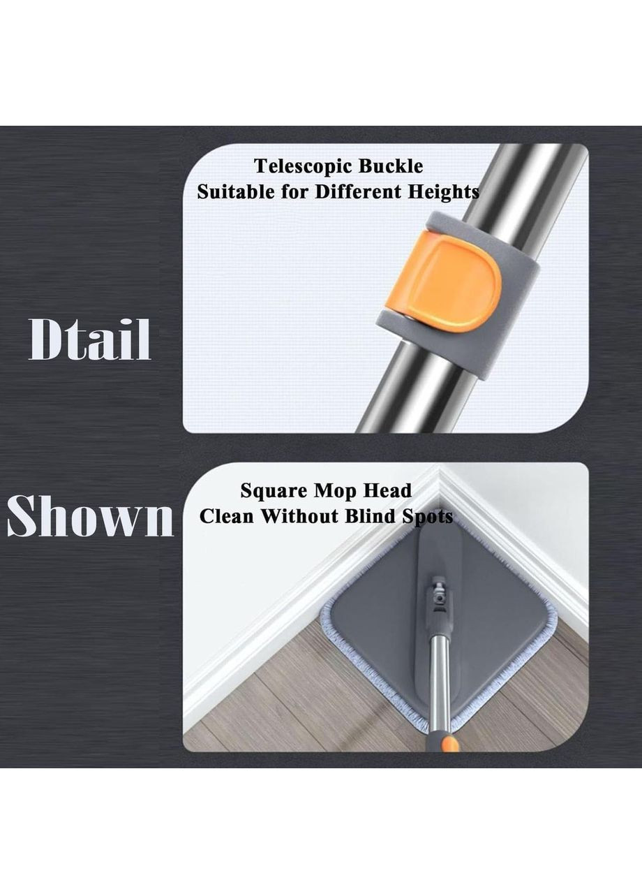 Швабра с бесконтактным отжимом и ведром 5,8 л, Серая/Швабра с самоотжимом для мытья полов No Brand (367624948)