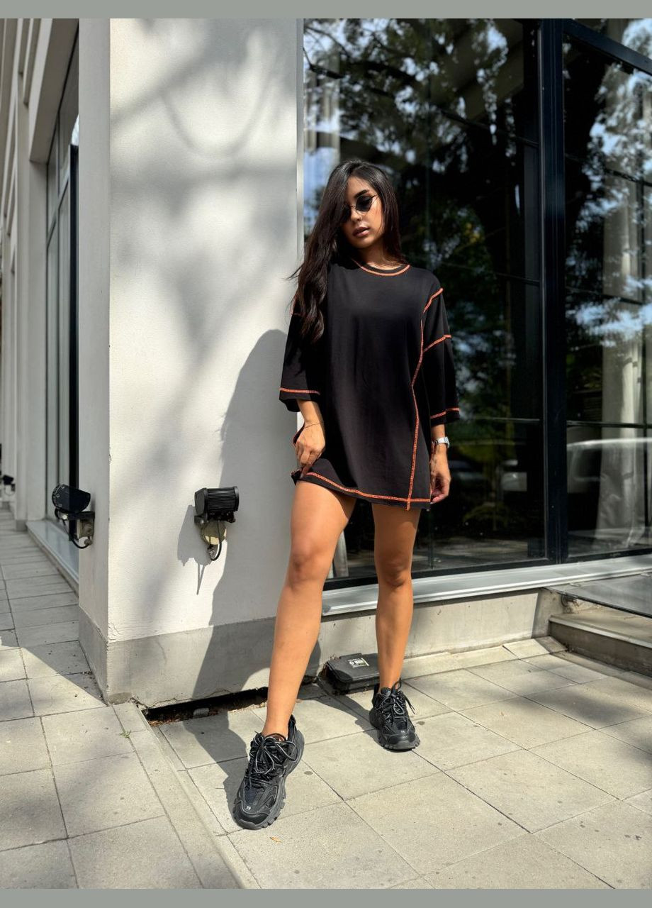 Оранжевое повседневный платье DK/DL Мода без кордонів однотонное