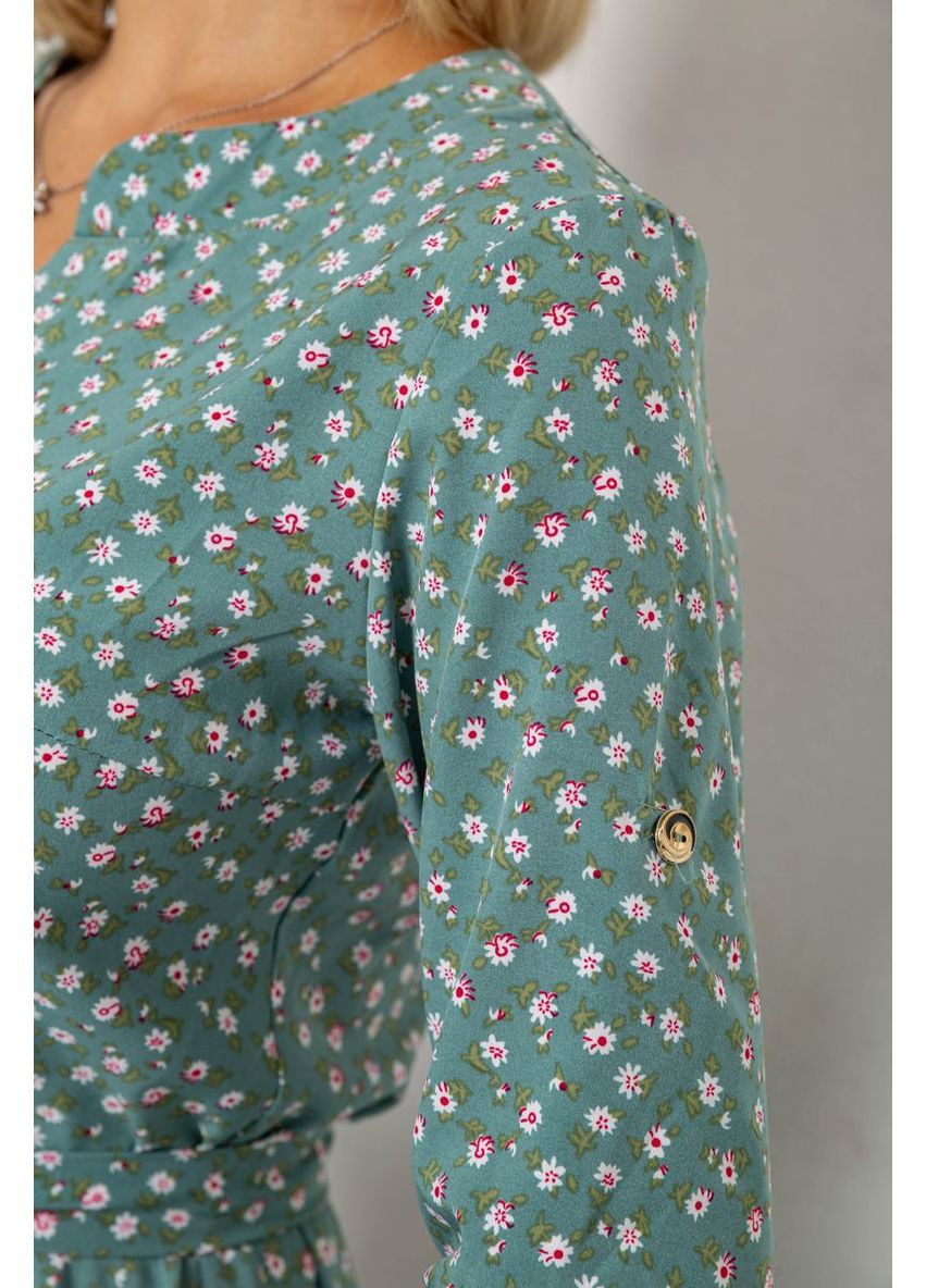 Зеленое платье софт с принтом Sport Line