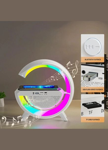 Смарт-лампа настольная RGB ночник AS-K10 с беспроводной зарядкой для телефона (1876495732) No Brand (326811504)