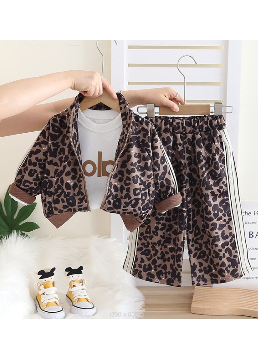 Детский костюм тройка с леопардовым принтом No Brand (361012325)