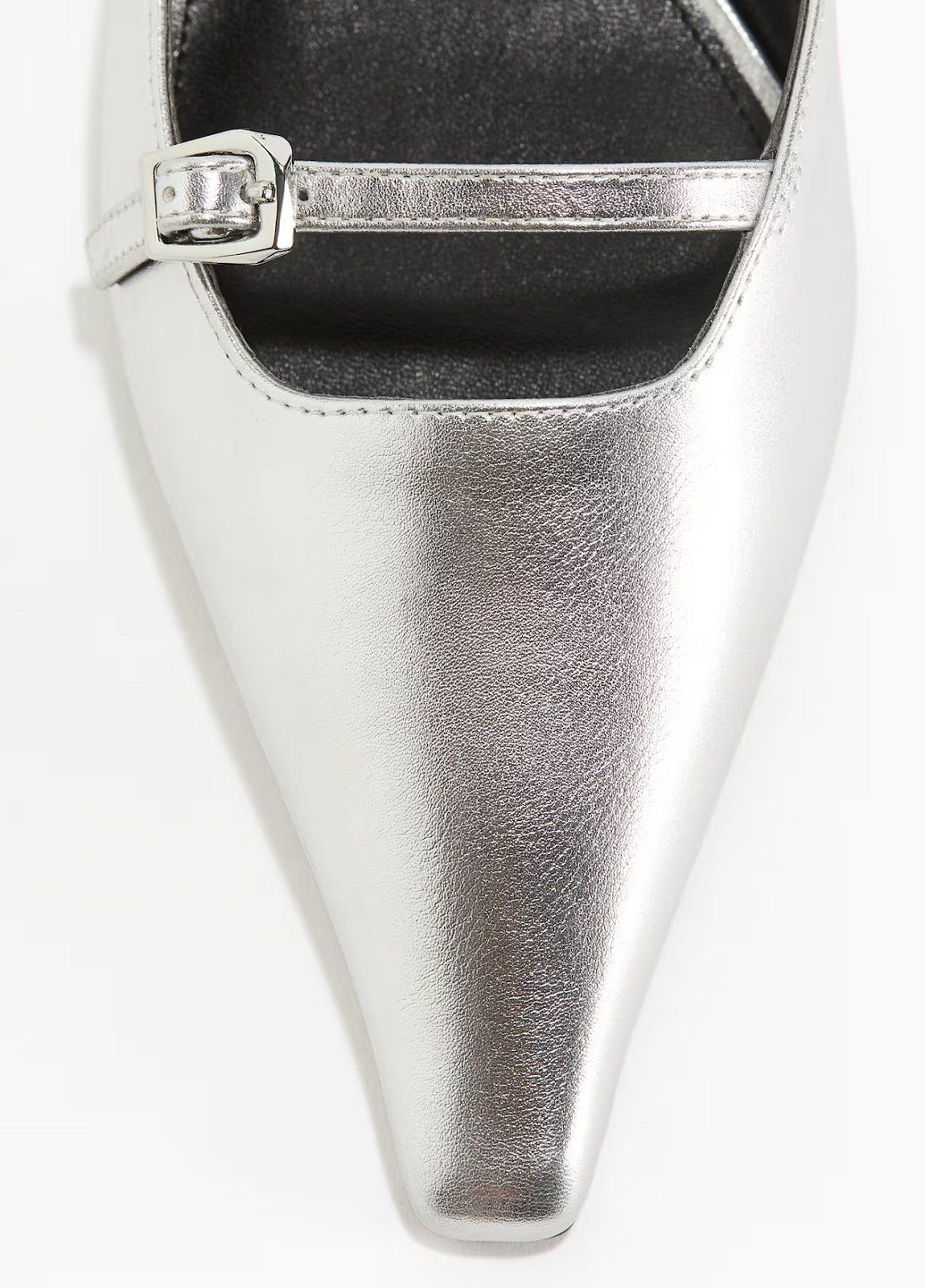 H&M Туфли срібний з штучна шкіра, швеція — демісезон (351260427)