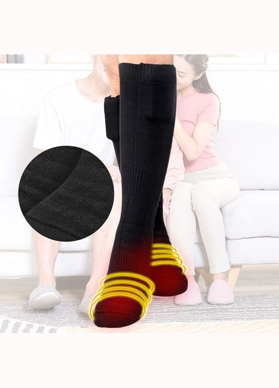 Носки с подогревом YX807 Black для мужчин и женщин электрические теплые носки с аккумулятором Lesko (342118423)