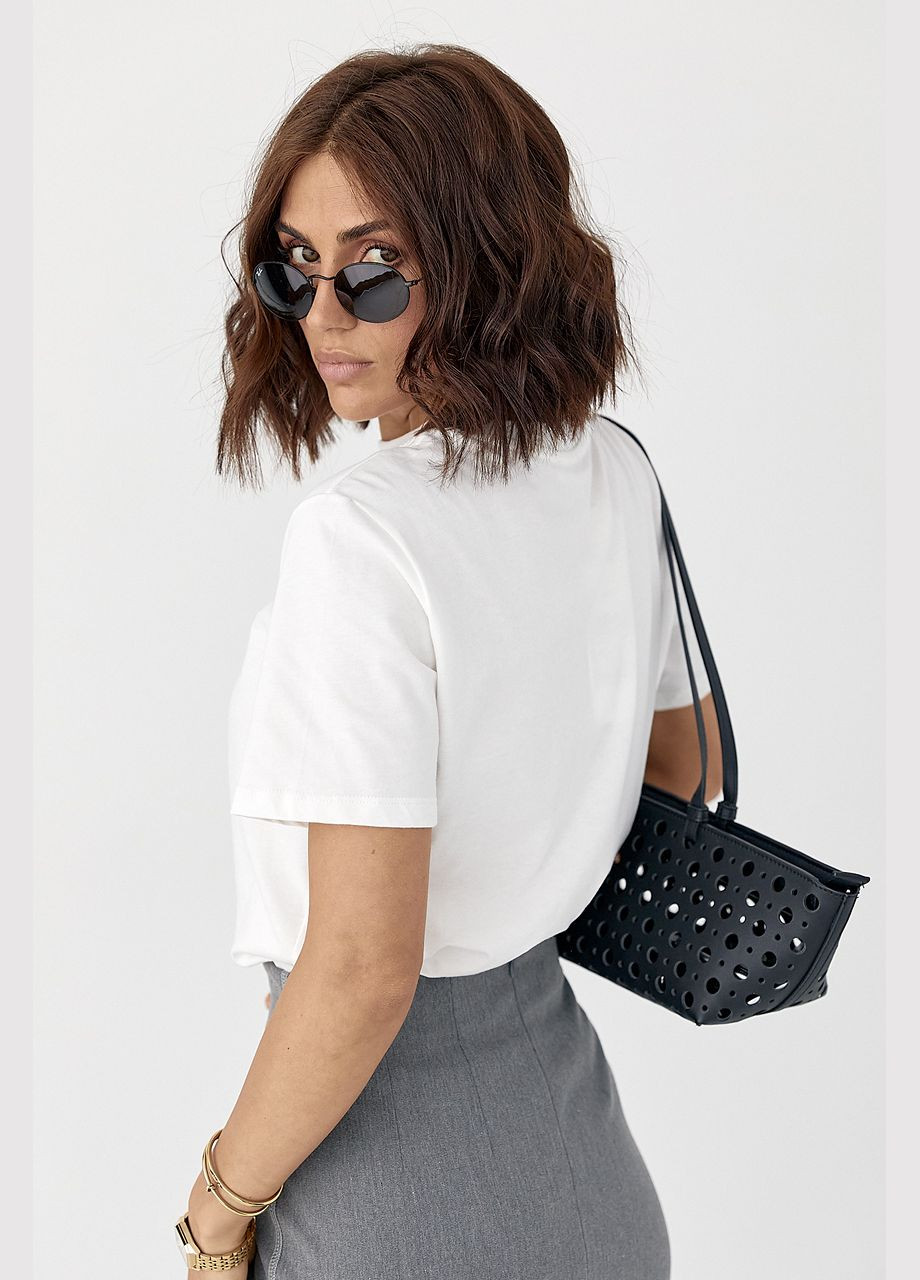 Футболка с объемным сердцем Lurex - (335400991)