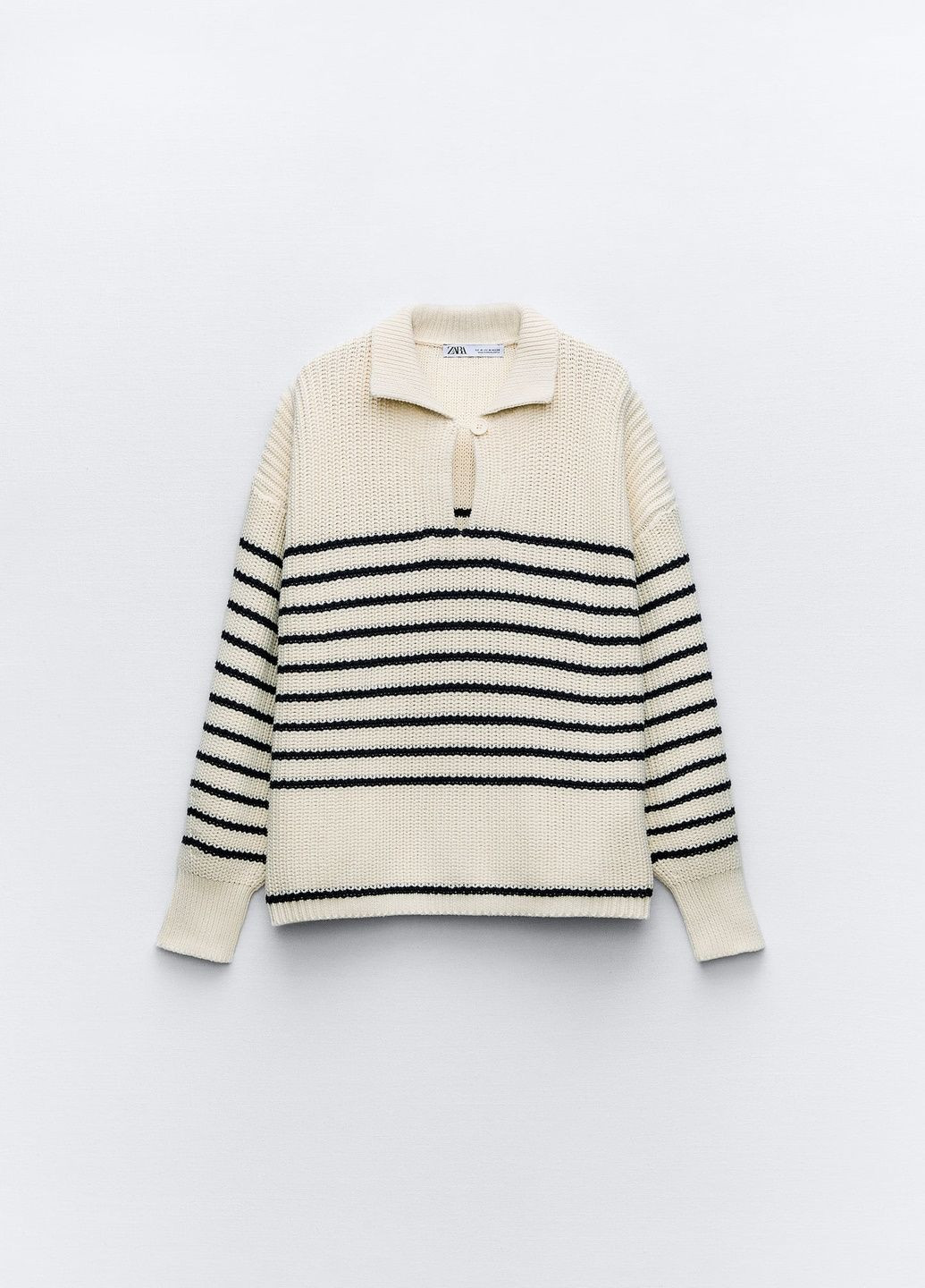 Комбинированный демисезонный свитер Zara