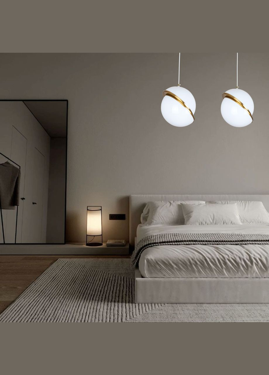 Бронзовий дизайнерський підвіс "Напівсфери" 25см (61-V1023-1 BRZ) No Brand (370070018)