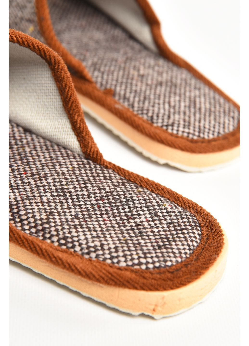 Коричневые тапочки домашние женские коричневого цвета Let's Shop