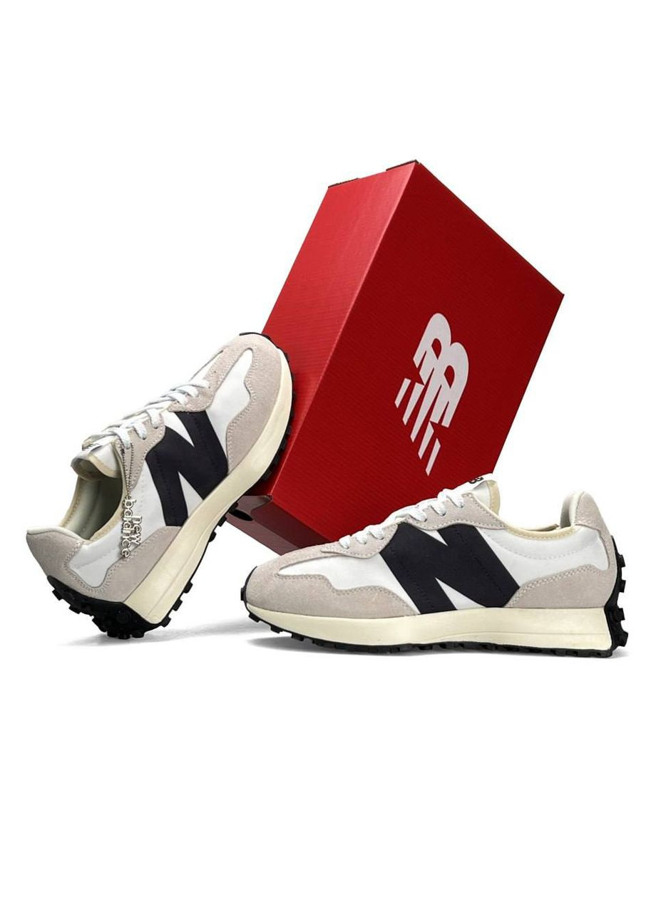 Цветные демисезонные кроссовки мужские new balance grey white black No Brand 327